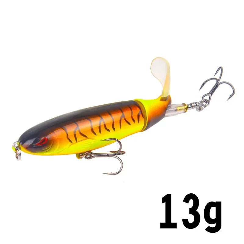1 Pcs 10cm/14cm Topwater Fishing Lure Whopper Popper Artificial Bait Hard Plopper Soft close-up view