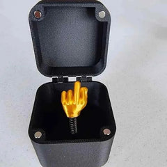 The Pop-up Middle Finger Gift Box for Creative Desk Pranks | Novelty Home Decor close-up view