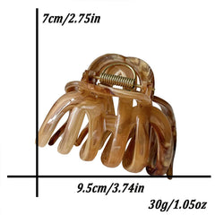 Korean Style Acrylic Pumpkin Hair Clip for Woman Elegant Temperament Shark Clip Fashion Girl's Ponytail Hair Clamp