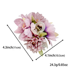 Girls Flower Hair Claw Clips Wedding Headdress For Bridal Bridesmaid Party Flower Hair close-up view