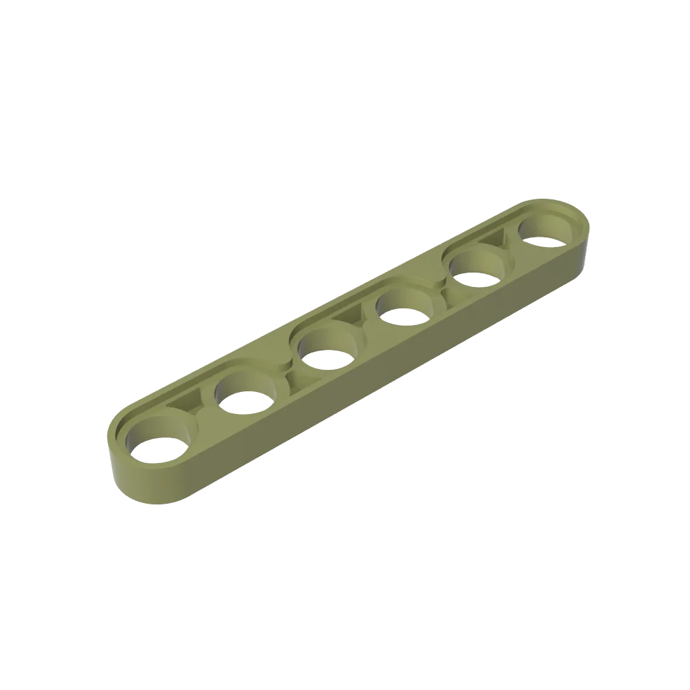 Gobricks GDS-694 Technical Liftarm Thin 1 x 6 | Compatible Building Block Piece close-up view