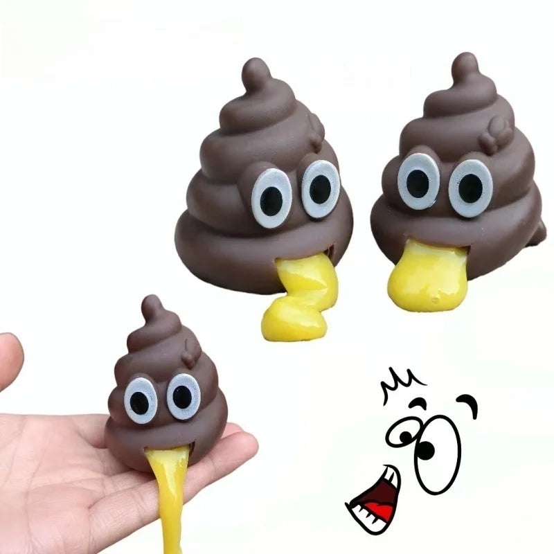 Creative Vomit Stool Prank Toy Army Vomiting Ball Decompression Funny Disgusting Sticky Stool for Ho