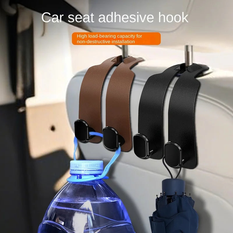 Car Headrest Hook for Organizing Bags close-up view