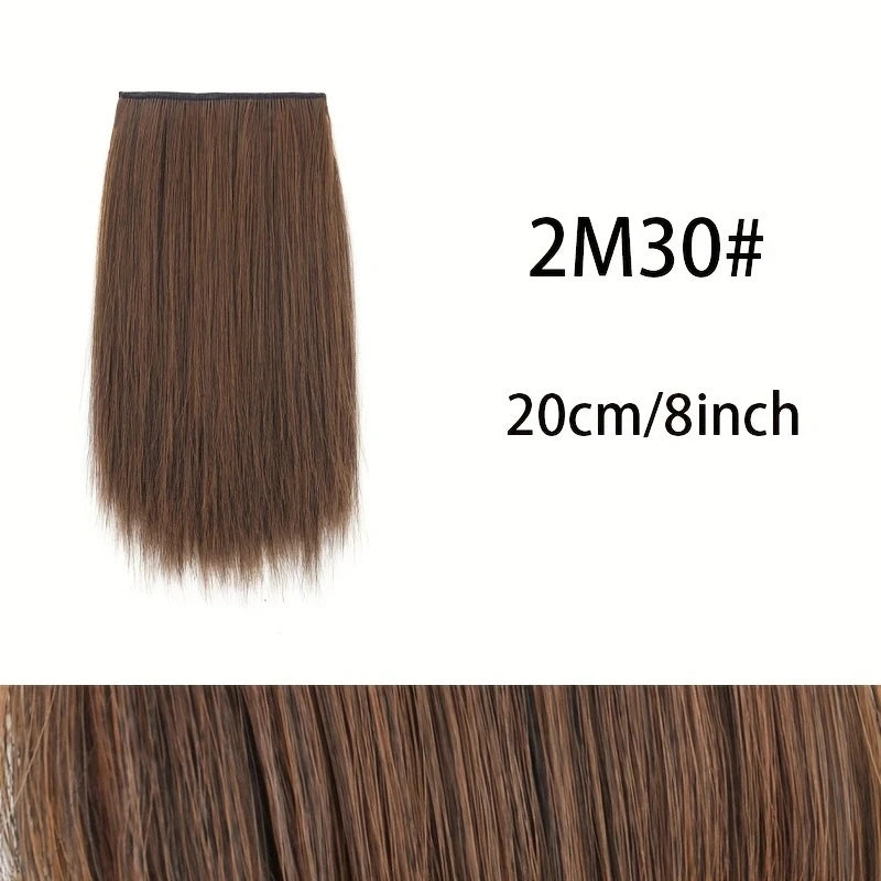Synthetic Seamless Hair Pads Clip In | Increase Volume Top Hairpiece additional angle