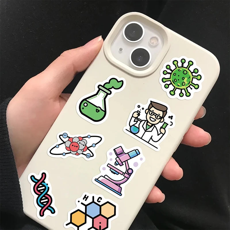 500PCS Science Lab Stickers | Waterproof Vinyl Decals for Chemistry Biology Experimen lifestyle view