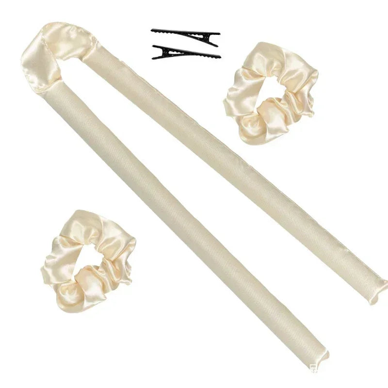 Heatless Curling Rod Headband | No Heat Hair Curler for Soft Sleeping Curls close-up view