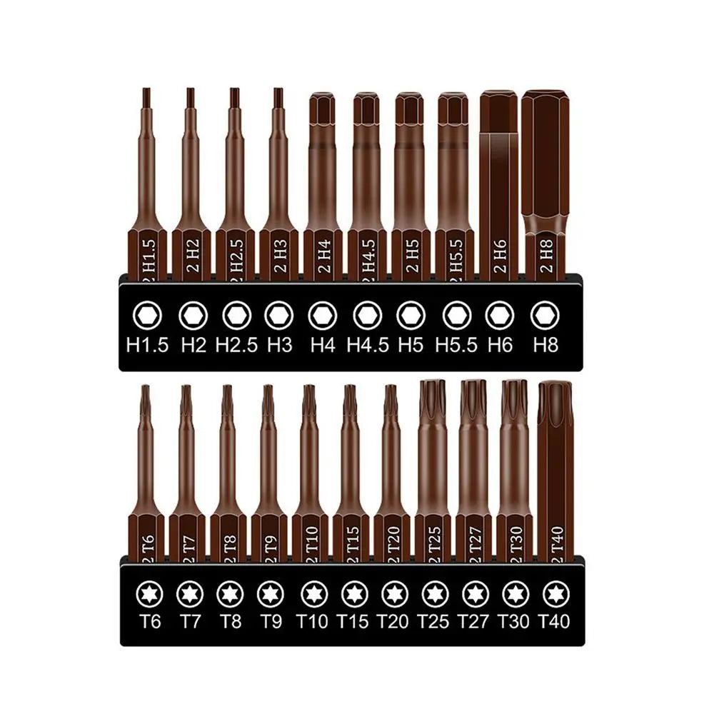 1/4 Screwdriver Bits Set 25mm 50mm S2 Alloy Steel | Professional DIY Hand Tool Kit additional angle