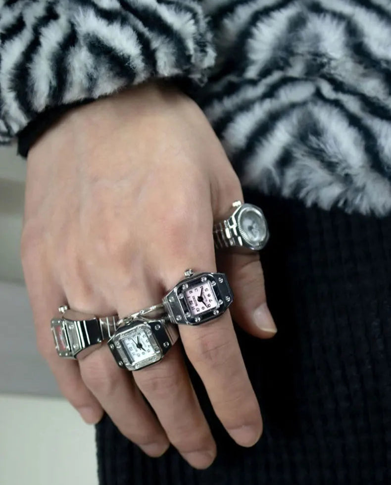 Roman Numeral Punk Gothic Finger Clock Jewelry