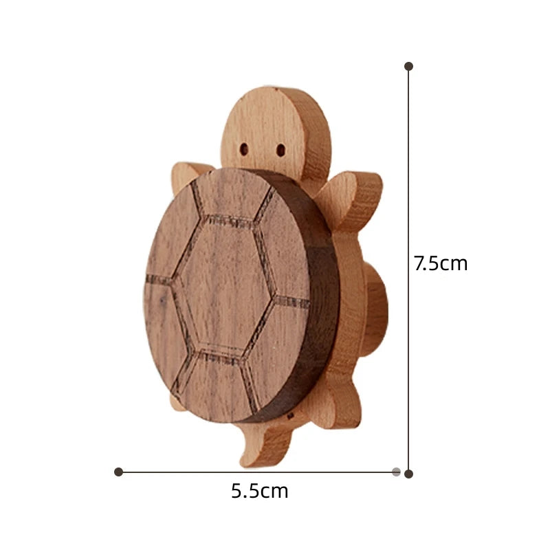 Wooden Animal Hook | Cute Wall Mounted Coat and Key Holder close-up view