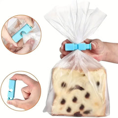10pcs Food Sealing Clips, Snack Bag Clips, Moisture-proof Fresh-keeping Clips, Plastic close-up view