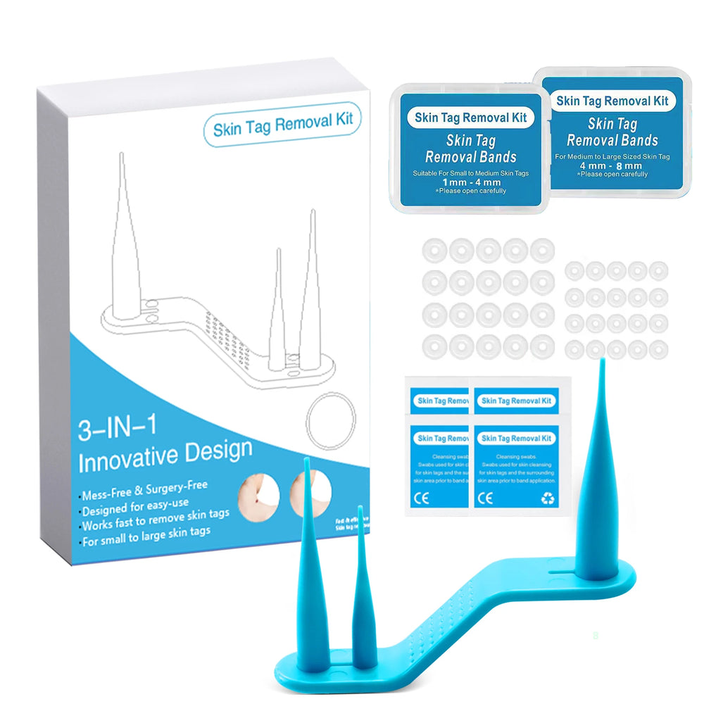 3-IN-1 Painless Skin Tag Removal Kit | Skin Label, Mole, Acne & Wart Removal Pen Set with Cleansing