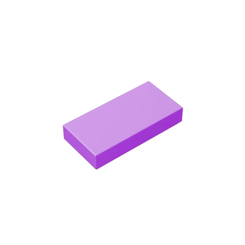 Gobricks GDS-566 Fliese 1 x 2 mit Nut | Kompatibler Baustein
