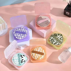 Portable Air Cushion Puff Box | Travel Makeup Sponge Case with Powder Container detail view