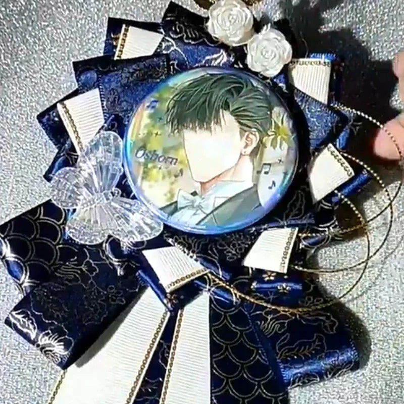 Ribbon Cosplay Ita Bags Rosette Protection Flower Pin Holder, Badge Base Accessories alternate view