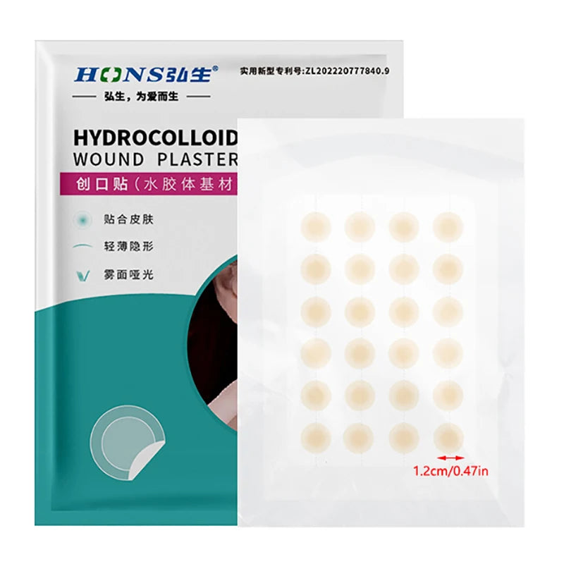 Invisible Acne Patches | Hydrocolloid Pimple Spot Stickers for Clearer Skin additional angle