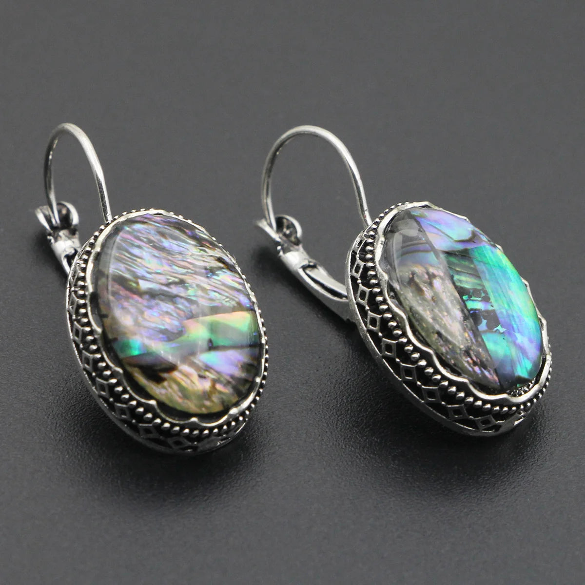 VILLWICE New Colorful Shell Various Shapes Owl Women Hollow Zinc Alloy Antique Silv additional angle
