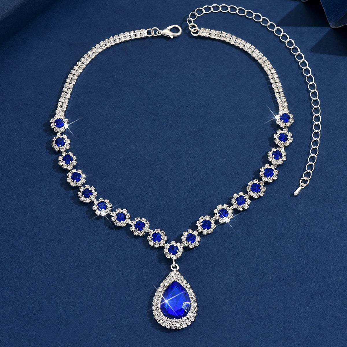 1PC Women's Fashion Waterdrop Flower Design Necklace Jewelry Suitable for Date, Party alternate view
