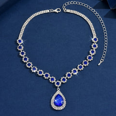 1PC Women's Fashion Waterdrop Flower Design Necklace Jewelry Suitable for Date, Party alternate view