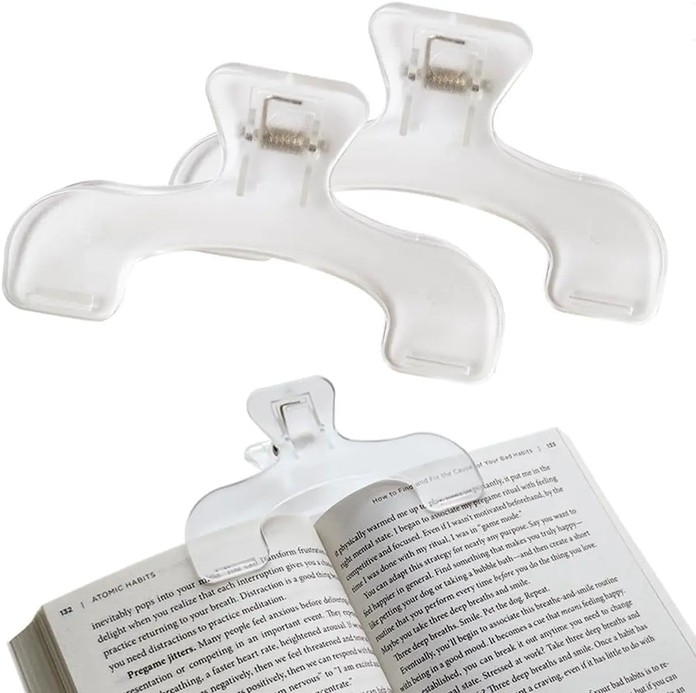 2pcs Transparent Book Page Holder for Reading, Book Opener Holder Convenient for Re additional angle