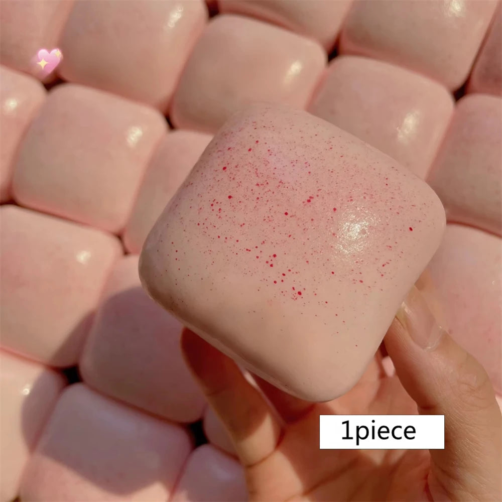 Squishy Simulated Square Bread Squeeze Toy Stress Relief Slow Rising Small Toast Sens lifestyle view