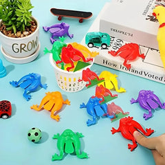 30PCS Press and Jump Frog Stress Relief Toy Family Interactive Sports Party Chessboard close-up view