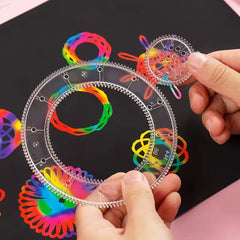 22pcs Spirograph Drawing Toys Set Geometric Ruler Mathematical Roulette Drawing Tools Le detail view