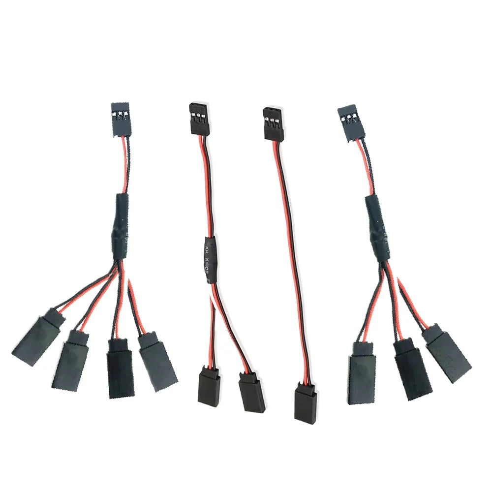 1PCS 20/30/50cm 1to1/ 1to2/ 1to3/ 1to4 RC Servo Extension Wire Cable Futaba 3 Pin JR alternate view