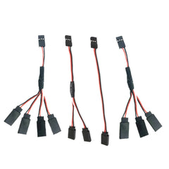 1PCS 20/30/50cm 1to1/ 1to2/ 1to3/ 1to4 RC Servo Extension Wire Cable Futaba 3 Pin JR alternate view