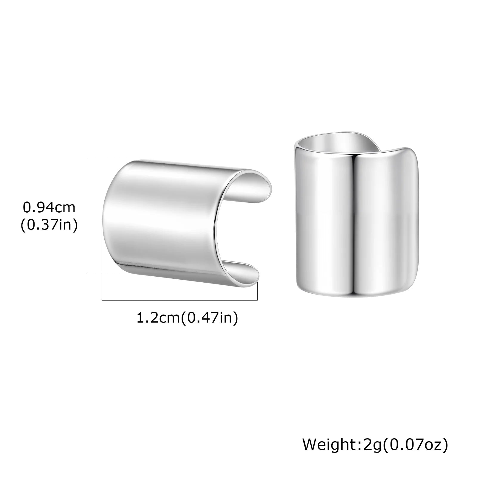 Trendy Simple Long Tube U-shaped Stainless Steel Ear Bone Clip For Men, Geometric Non alternate view