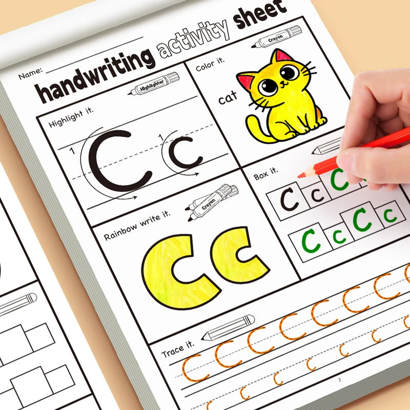 Fun Activity Copybook English Letter Handwriting Exercise Book Children's Containing lifestyle view