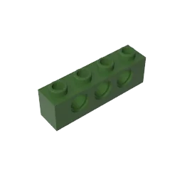 Gobricks GDS-625 Technical Brick 1x4 3-Hole | Compatible with Lego 3701 additional angle