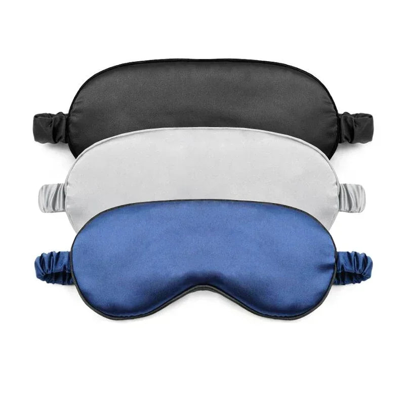 Silk Sleep Eye Mask for Women | Travel Blindfold with Light Blocking close-up view