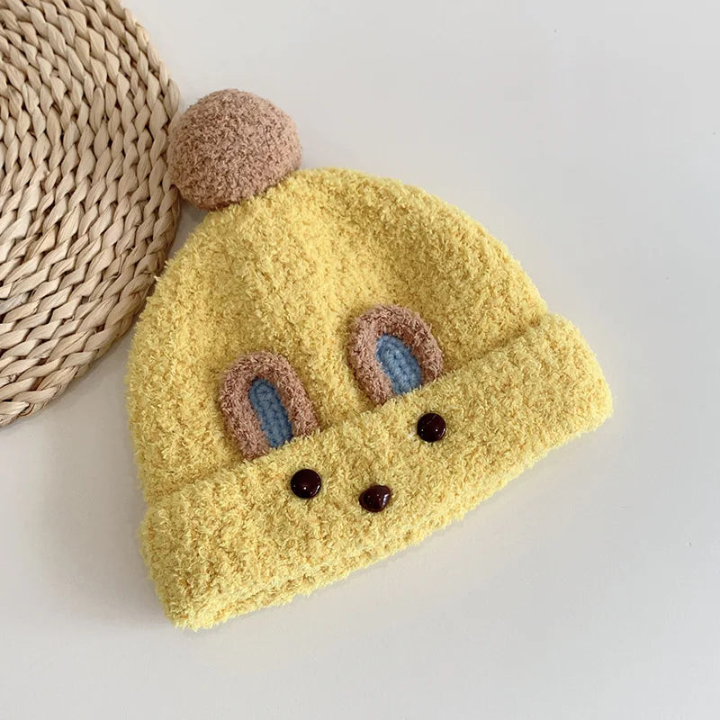 Little Bear Baby Knit Hat | Windproof Winter Cap with Ear Protection for Boys and Girls detail view