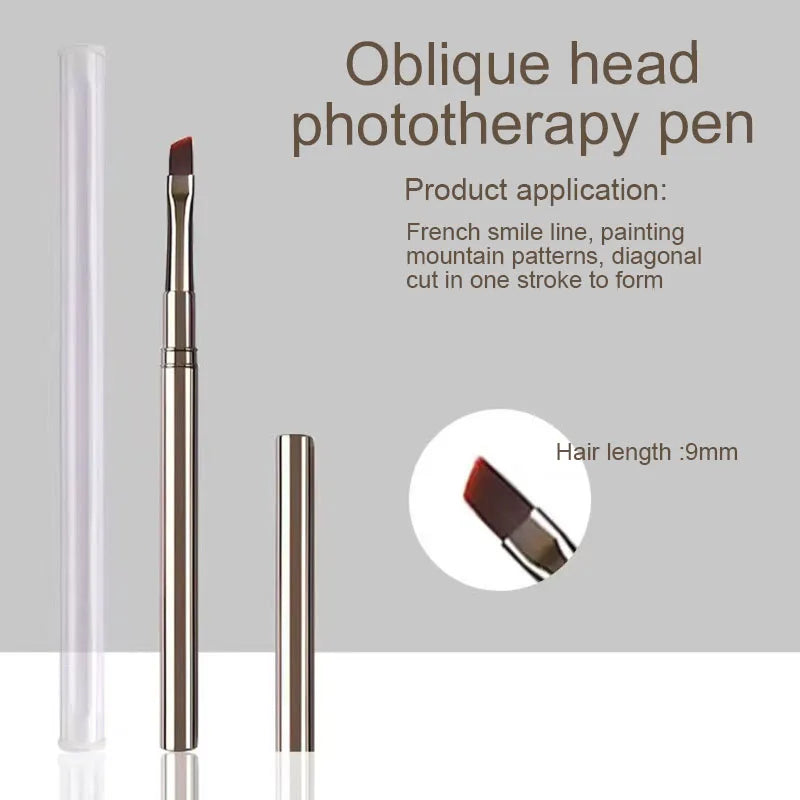 Nails Art Liner Brushes Striping Drawing Elongated Lines Painting 6/9/12/15/18mm Na additional angle