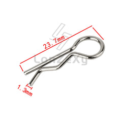RC Car Body Shell Clip and Pin 304 Stainless Steel R Type close-up view