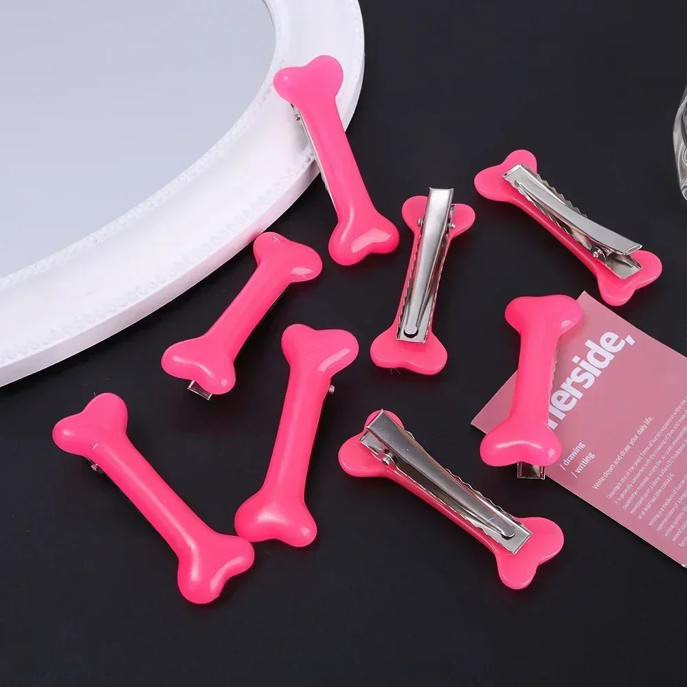 White Bone Hair Clip Cute Y2K Bobby Pins Girl Fashion Dog Bones Hairclips Decoration Hairpins Barrettes Accessories Wholesale