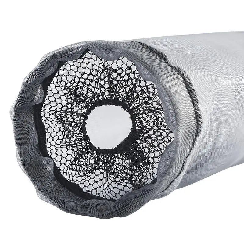 1pc Grey Sundries Bag Storage Wall Mount Mesh Plastic Bags Dispenser Hanging Reused S lifestyle view