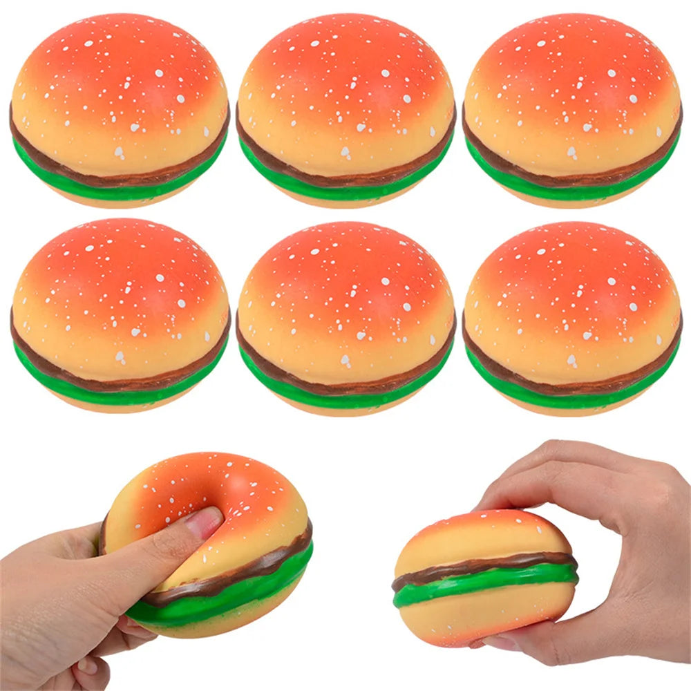 Squishy Hamburger Stress Ball Autism Sensory Toy Stress & Anxiety Relief Fidget Toys lifestyle view
