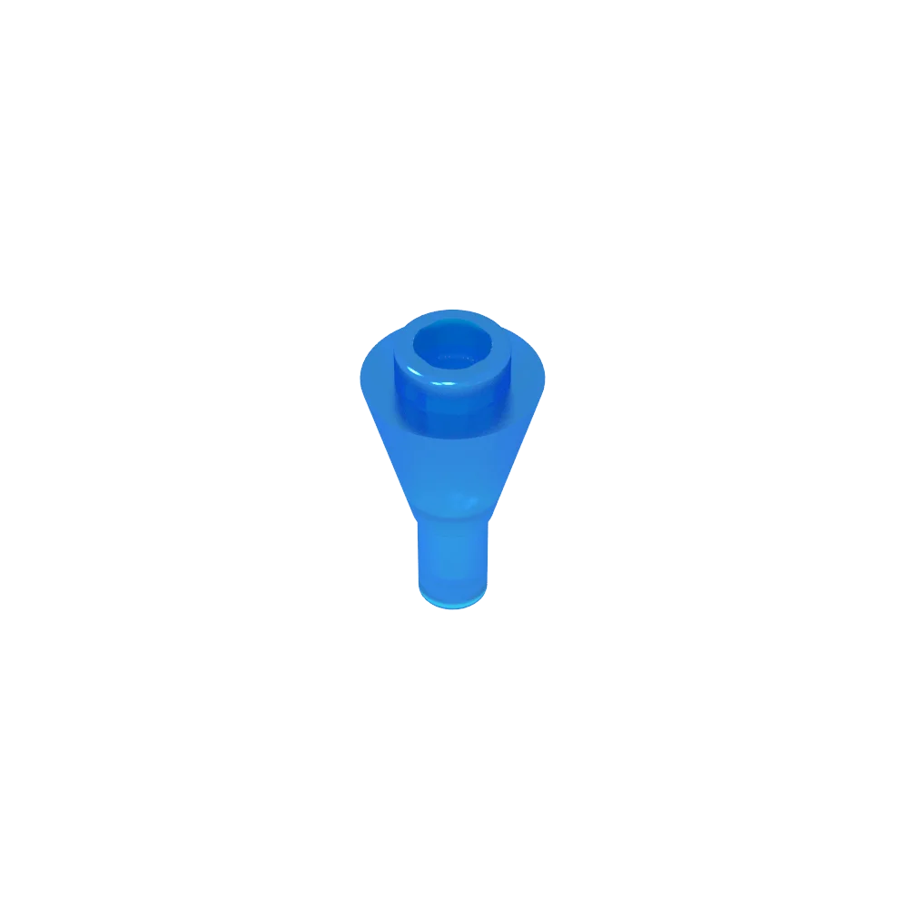 Gobricks GDS-1138 Cone 1 x 1 Inverted with Bar | Building Block for DIY Creations additional angle