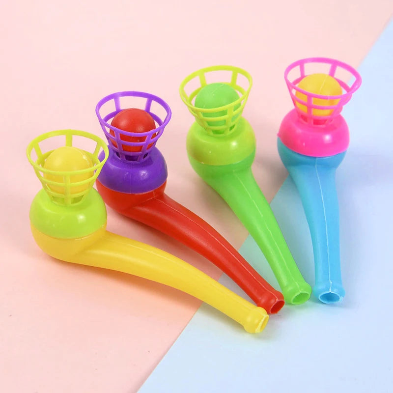 12PCS Suspended Blow Pipe Blow Ball Rod Game Children Balance Training Floating Blowi lifestyle view