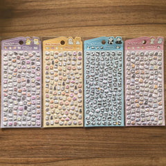 4-Pack Cute Mini Animal Pattern Stickers | Vibrant Stationery Decor Embellishments alternate view