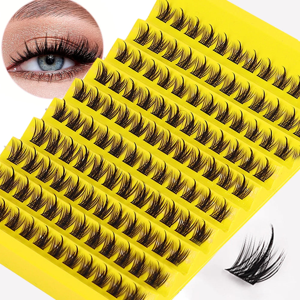 120 Pcs Eyelash Clusters | DIY Natural Wispy Lashes for Home Use