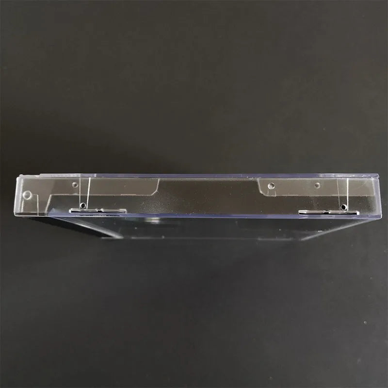 Clear PS1 Game Disc Storage Case | Transparent Single Disc Holder Bracket Box close-up view