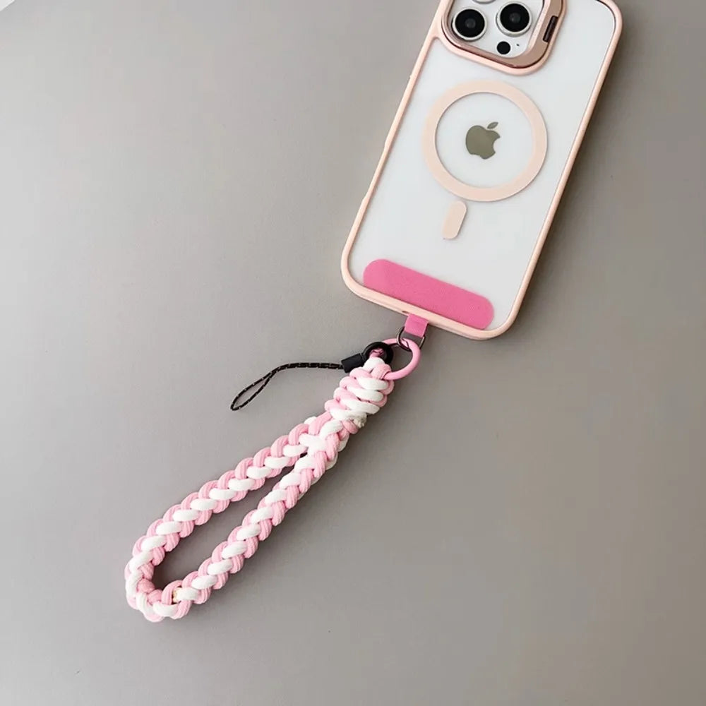 IN Korea Universal Braided Short Mobile Phone Lanyard Strap Hanging Chain Ring Cord w lifestyle view