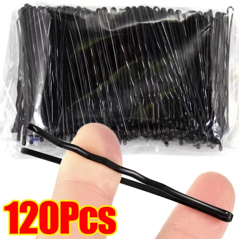 Black Hairpins Barrette for Women Hair Clip Lady Bobby Pins Invisible Wave Curly Bride Hairstyle Hai