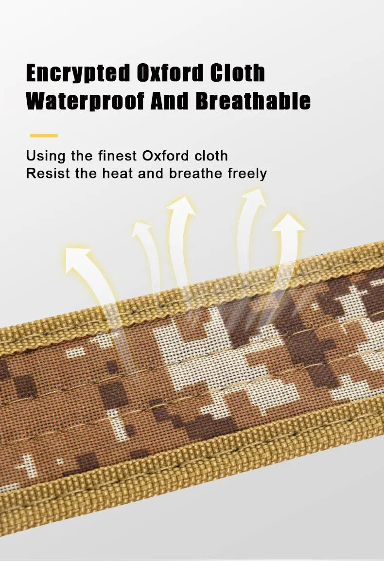 New Style Men's Quick-Release Tactical Belt - Outdoor Camouflage Nylon Wide Waist Belt close-up view