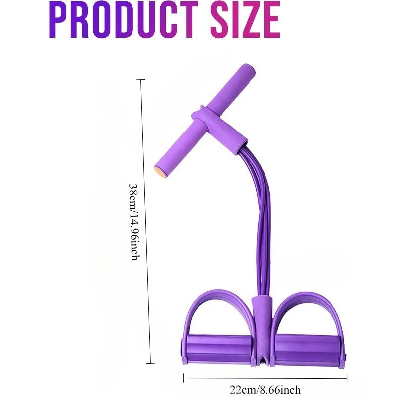 38cm Full Body Workout Resistance Bands | TPE Elastic Tubes with Foam Grips additional angle