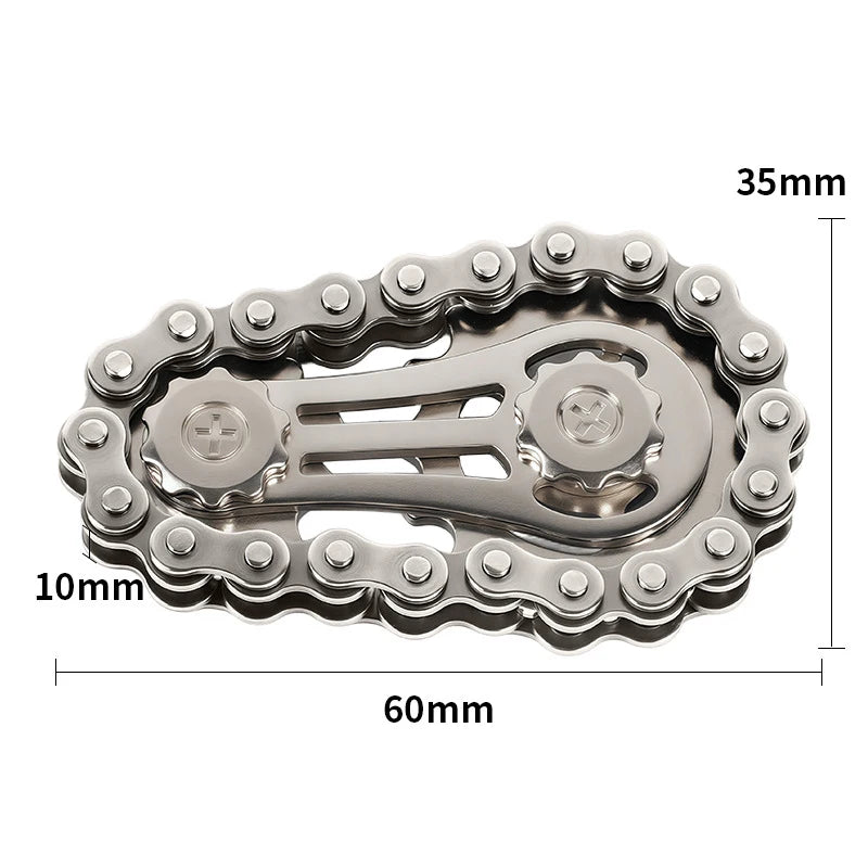 Metal Sprockets Flywheel Fingertip Gyro Fidget Spinner | Antistress Anxiety EDC Fidget close-up view