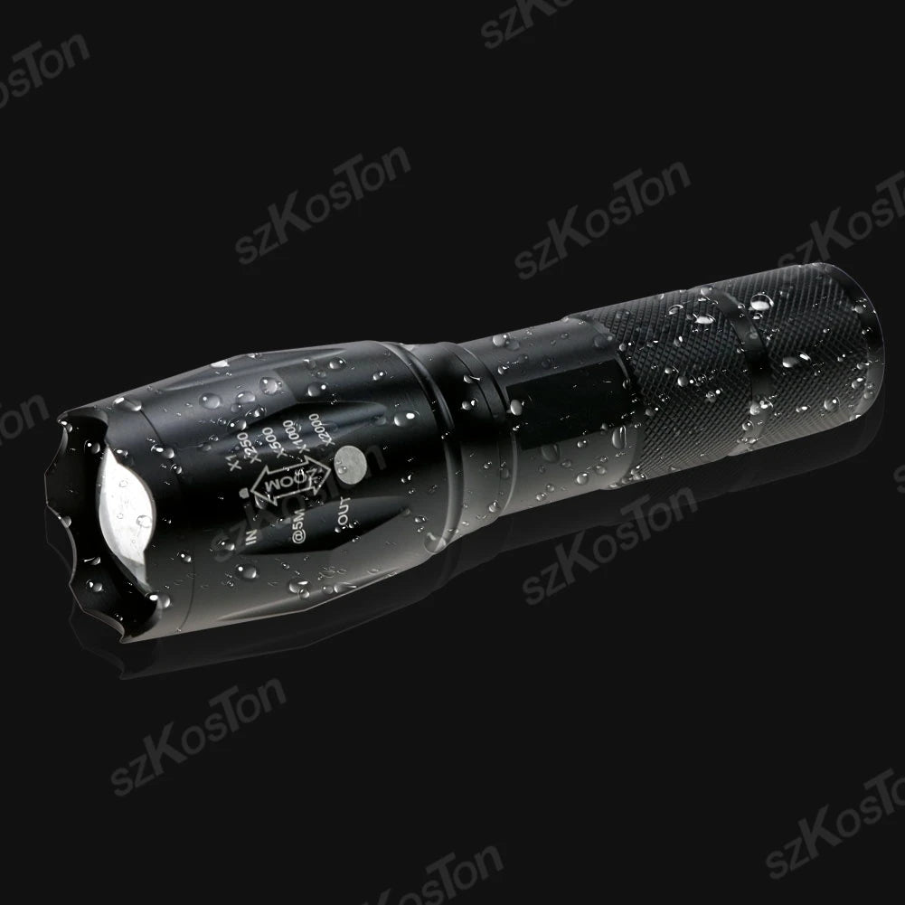 High Power LED Flashlight | Zoomable Aluminum Alloy Camping Torch detail view