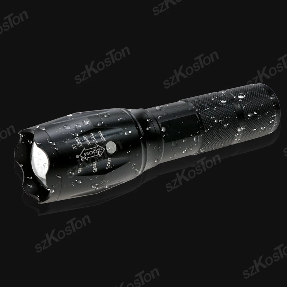 High Power LED Flashlight | Zoomable Aluminum Alloy Camping Torch detail view